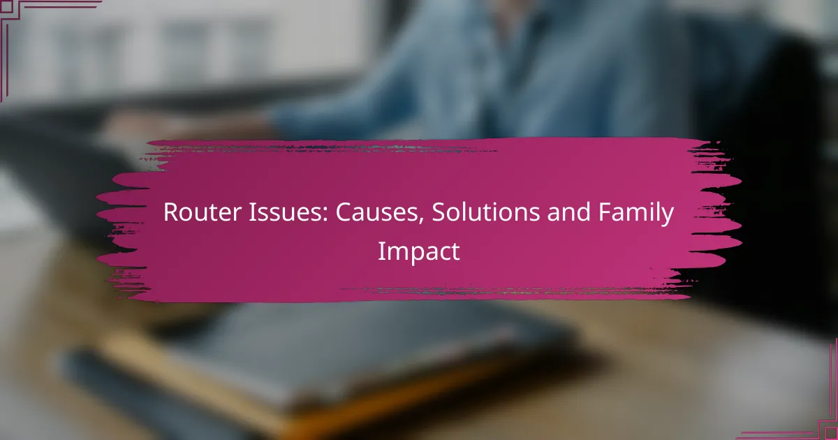 Router Issues: Causes, Solutions and Family Impact