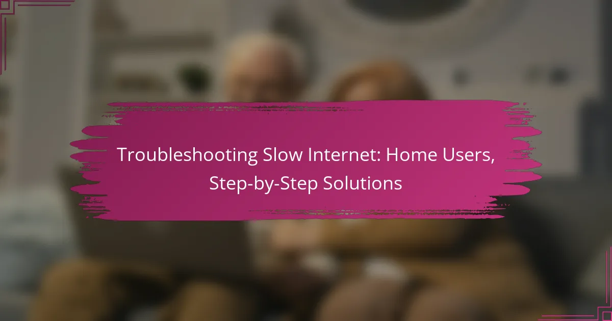 Troubleshooting Slow Internet: Home Users, Step-by-Step Solutions