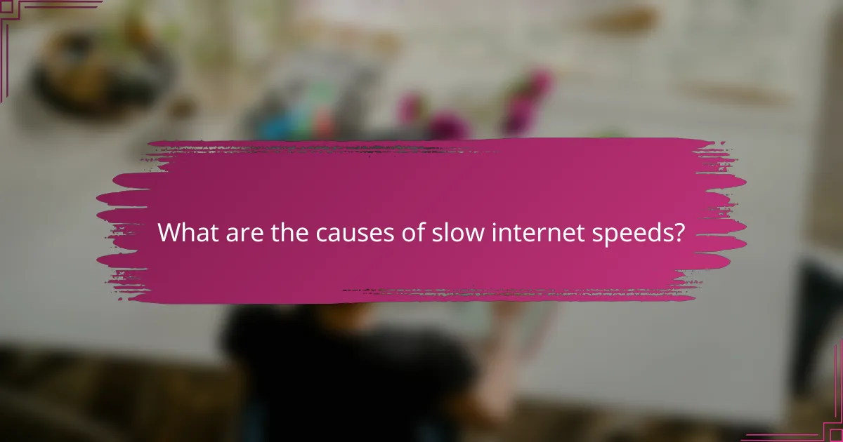 What are the causes of slow internet speeds?